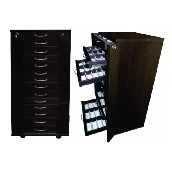 optical frame storage trolley